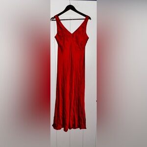 LNA Bodycon Silk Red‎ Slip Dress Women 1X  Resortwear Summer Cocktail Dinner